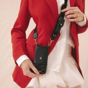 Bandolier Lana Lipstick Crossbody Strap (Black and Gold, Strap ONLY)